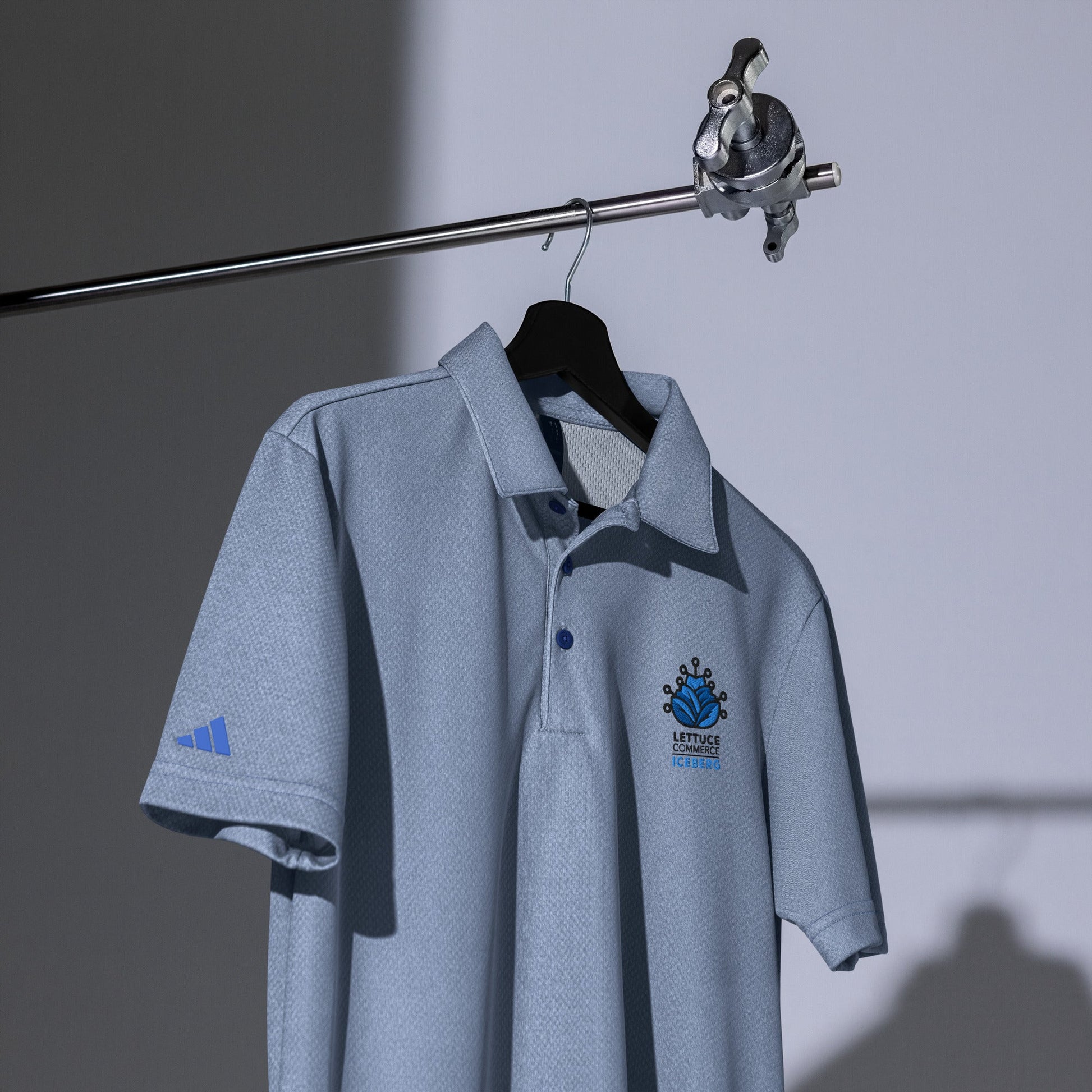 Blue Iceberg Logo Lettuce Commerce | Adidas Polo