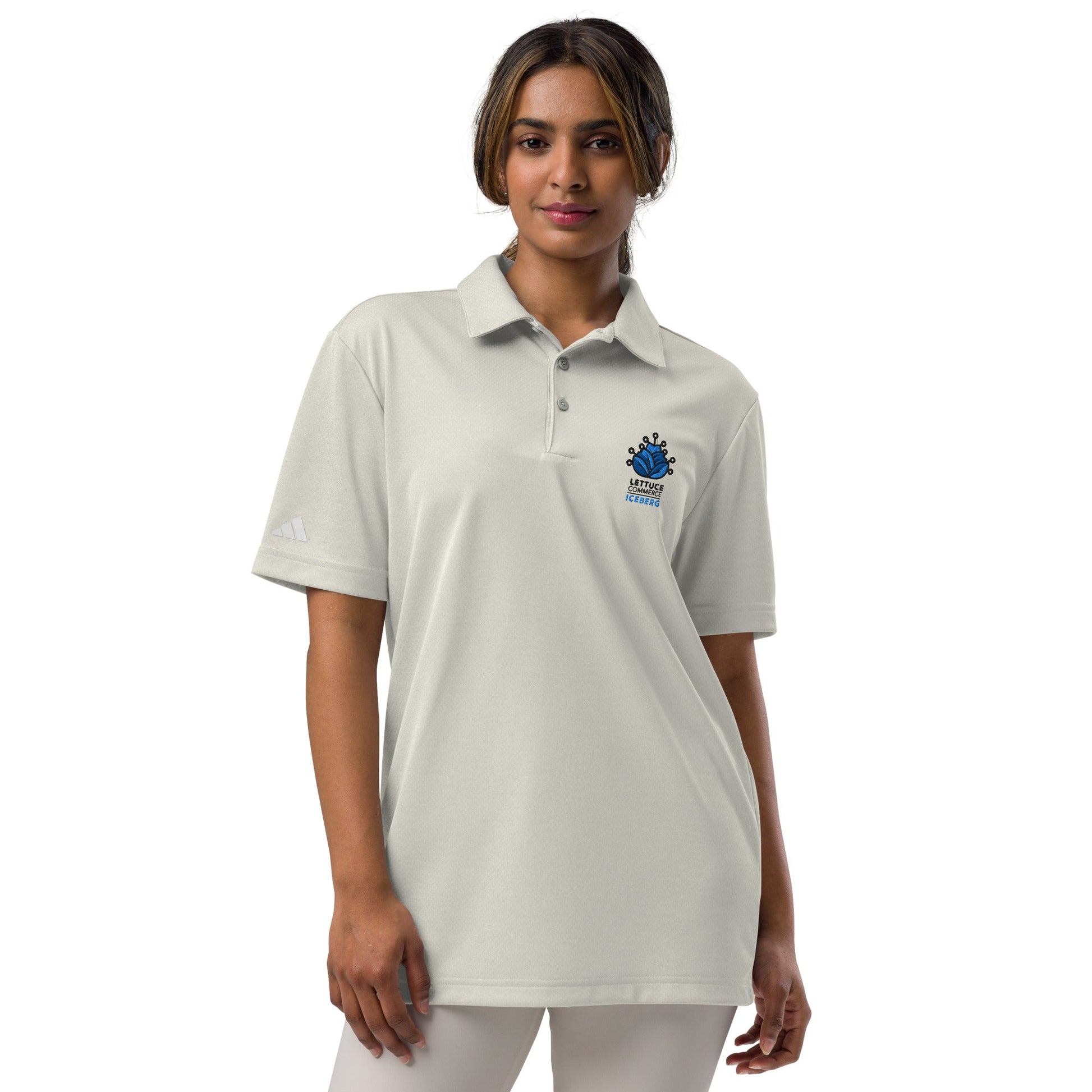 Blue Iceberg Logo Lettuce Commerce | Adidas Polo
