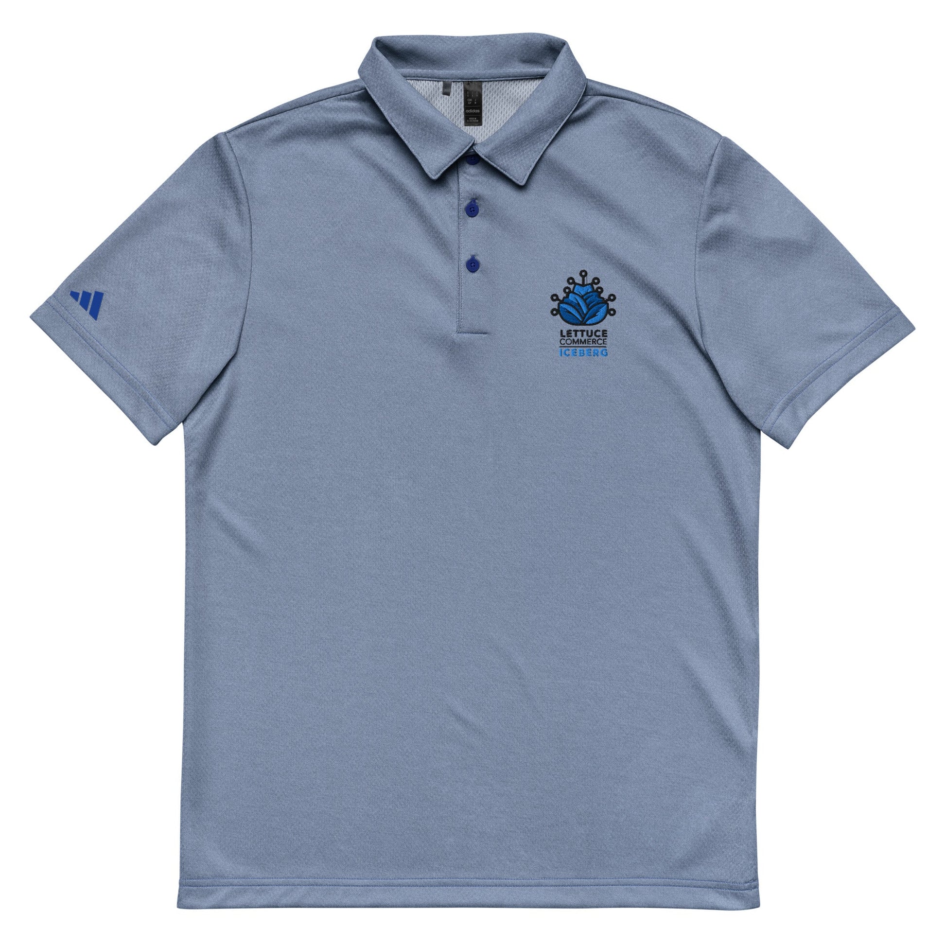 Blue Iceberg Logo Lettuce Commerce | Adidas Polo